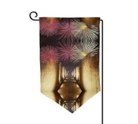 Drapeau de décoration de cour unique - Design personnalisé pour le printemps et le jardin, drapeaux d'extérieur double face en polyester durable pour cour, porche et patio anciennes villes persanes