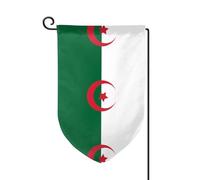 Drapeau de décoration de cour unique - Design personnalisé pour le printemps et le jardin, drapeaux d'extérieur double face en polyester durable pour cour, porche et patio Drapeau de l'Algérie Taille