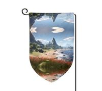 Drapeau de décoration de cour unique - Design personnalisé pour le printemps et le jardin, drapeaux d'extérieur double face en polyester durable pour cour, porche et terrasse, île d'été, plage, taille