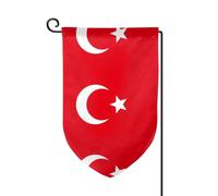 Drapeau de décoration de cour unique - Design personnalisé pour le printemps et le jardin, drapeaux d'extérieur double face en polyester durable pour cour, porche et patio Drapeau de la Turquie Taille