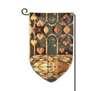 Drapeau de décoration de cour unique - Design personnalisé pour le printemps et le jardin, drapeaux d'extérieur double face en polyester durable pour cour, porche et patio - Suivi romantique des