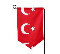 Drapeau de décoration de cour unique - Design personnalisé pour le printemps et le jardin, drapeaux d'extérieur double face en polyester durable pour cour, porche et patio Drapeau de la Turquie Taille