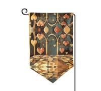 Drapeau de décoration de cour unique - Design personnalisé pour le printemps et le jardin, drapeaux d'extérieur double face en polyester durable pour cour, porche et patio - Suivi romantique des