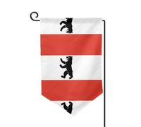 Drapeau de décoration de cour unique - Design personnalisé pour le printemps et le jardin, drapeaux d'extérieur double face en polyester durable pour cour, porche et patio Drapeau de Berlin Taille
