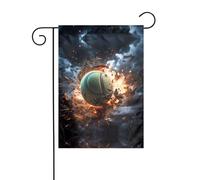 Drapeau de décoration de jardin de 30,5 x 45,7 cm, drapeau de jardin à suspendre, petit drapeau de jardin, fièvre éclair, tennis, hiver, Noël, drapeau d'extérieur