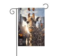 Drapeau de décoration de jardin de 30,5 x 45,7 cm, drapeau de jardin à suspendre, petit drapeau de jardin, drapeau de rue de girafe de New York pour l'hiver et Noël