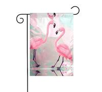 Drapeau de décoration de jardin de 30,5 x 45,7 cm, drapeau de jardin à suspendre, petit drapeau de jardin, flamant rose, drapeau d'extérieur de Noël