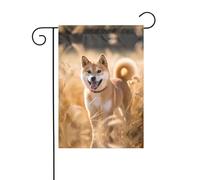 Drapeau de décoration de jardin de 30,5 x 45,7 cm, drapeau de jardin à suspendre, petit drapeau de jardin, Shiba Inu, drapeau d'extérieur de Noël d'hiver