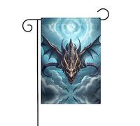 Drapeau de décoration de jardin de 30,5 x 45,7 cm, drapeau de jardin à suspendre, petit drapeau de jardin, drapeau de jardin en forme de dragon volant pour l'hiver et Noël