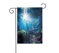 Drapeau de décoration de jardin de 30,5 x 45,7 cm, drapeau de jardin à suspendre, petit drapeau de jardin, drapeau sous-marin pour l'hiver et Noël