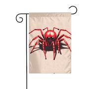 Drapeau de décoration de jardin de 30,5 x 45,7 cm, drapeau de jardin à suspendre, petit drapeau de jardin, jolie petite araignée rouge, drapeau d'extérieur pour l'hiver et Noël