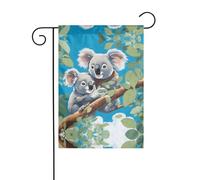Drapeau de décoration de jardin de 30,5 x 45,7 cm, petit drapeau de jardin, deux adorables koalas pour l'hiver et Noël