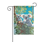 Drapeau de décoration de jardin de 30,5 x 45,7 cm, petit drapeau de jardin, deux koalas heureux pour l'hiver et Noël