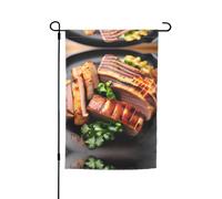 Drapeau de décoration de jardin Golden Roast 30,5 x 45,7 cm, 100 % fibre de polyester, tissu épais, universel pour toutes les saisons