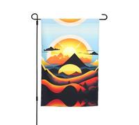 Drapeau de décoration de jardin Sunrise Mountain 30,5 x 45,7 cm, 100 % fibre de polyester, tissu épais, universel pour toutes les saisons