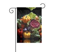 Drapeau de décoration d'extérieur chou frais, drapeau de jardin à suspendre, petit drapeau de jardin, drapeau de Noël d'hiver 30,5 x 45,7 cm