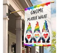 Drapeau De Décoration Drapeaux De Vacances Supérieure Jardin Signe Décoration Pour Pelouse Porche Balcon Gnome Matter What Love Is Love Mois Des Fiertés Lgbt Arc-En-Ciel S