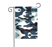 Drapeau de décoration extérieure camouflage marin, drapeau de jardin suspendu, petit drapeau de jardin, drapeau de Noël d'hiver 30,5 x 45,7 cm