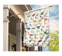 Drapeau De Décoration Supérieure Drapeaux De Vacances Coupe-Vent Et Étancheune Jardin Signe Décoration Pour Balcon Porche Maison Alphabet Des Dinosaures S