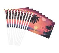 Drapeau de facilitation imprimé coucher de soleil tropical léger défilé décoration maison événements utilisation polyvalente