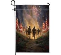 Drapeau De Festival Feux D'Artifice Militaires Patriotiques Soldats Américains 30X45Cm Drapeau Maison Suspendre Résistant Décoration Bannière Pour Clubs Plage Événement
