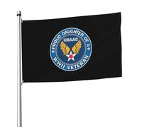 Drapeau De Festival Fier Grand-Fille Vétéran De La Seconde Guerre Mondiale Bannière Éclatantes Durable Drapeau Maison Pour Fêtes Accessoires Vacances 90X150Cm