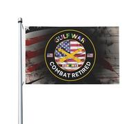 Drapeau De Festival Retraité Des Opérations De Combat Du Golfe De L'Armée Américaine Bannières Imprimé Éclatantes Drapeaux De Maison Pour Dortoirs Chambres Intérieure 90X150Cm
