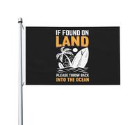 Drapeau De Festival Si Vous Le Trouvez Sur La Terre Ferme, Veuillez Le Remettre À L'Eau. Décoration Bannière Double Face Avec Œillets Drapeau De Cour Pour Fêtes Clubs Plage 90X150Cm