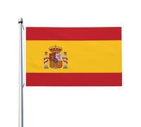 Drapeau de fête imprimé drapeau espagnol 91 x 152 cm Bannière festive avec œillets Convient pour les fêtes et le camping