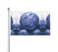 Drapeau de fête imprimé « The Pressure of the Stone » de 0,9 x 1,5 m, bannière festive avec œillets, convient pour les fêtes et le camping