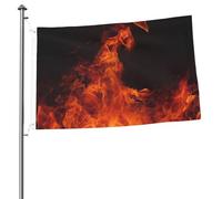 Drapeau de feu dansant de 6,1 x 0,9 m - Impression double face - Drapeau de jardin pour l'extérieur - Bannière cadeau avec œillets - Toile de fond pour photo pour décoration intérieure et extérieure