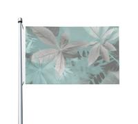 Drapeau de feuilles gris menthe, 0,9 x 1,5 m, pour extérieur et intérieur, printemps, été, automne, hiver, drapeau de jardin avec œillets double face pour décorations de cour