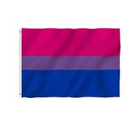 Drapeau de fierté bisexuel Polyester drapeau bisexuel vif couleur UV Double résistant à Double cousu avec des œillets en laiton 90 * 150cm ..