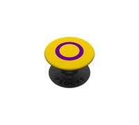 Drapeau de fierté intersexe Symbole Cercle LGBTQ Amour égalité des sexes PopSockets PopGrip Adhésif