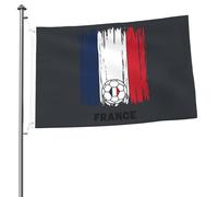Drapeau de football de la France pour l'extérieur 2x3 pieds double face robuste bannière drapeau pour maison cour festival extérieur jardin décoration drapeau de bienvenue