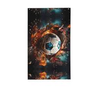 Drapeau de football en forme de pétard. Drapeau décoratif d'extérieur 0,9 x 1,5 m, bannière verticale en polyester. Convient pour une utilisation en extérieur