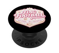 Drapeau de Football No Pads All Prowess Girl Player Citation pour Femme PopSockets PopGrip Adhésif