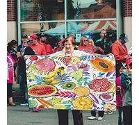 Drapeau de fruits 0,9 x 1,5 m aquarelle paradis tropical pastèque banane ananas feuille de palmier drapeaux extérieurs grandes bannières de cour de bienvenue décoration de pelouse de jardin