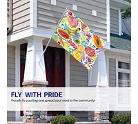 Drapeau de fruits 4x6 FT aquarelle paradis tropical pastèque banane ananas feuille de palmier drapeaux extérieurs grandes bannières de bienvenue cour maison jardin cour pelouse décor