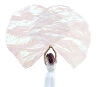Drapeau de garde de couleur, drapeaux de danse de louange, drapeaux de culte avec tige évolutive pour les danses, les églises, drapeau de danse de louange pour le culte, aile d ' ange en demi-cercle
