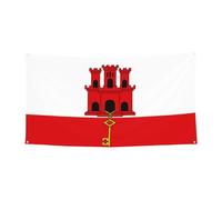 Drapeau de Gibraltar - Bannière à suspendre - 180 x 88,9 cm - Bannière de fête de Noël - 180 x 90 cm