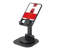 Drapeau de Gibraltar Support réglable pour téléphone portable - Base antidérapante et port de charge pratique - Support pliable pour bureau