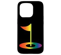 Drapeau de Golf Arc-en-Ciel LGBTQ Pride Sports Design Golf Tee Drapeau Coque pour iPhone 15 Pro