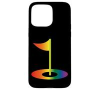Drapeau de Golf Arc-en-Ciel LGBTQ Pride Sports Design Golf Tee Drapeau Coque pour iPhone 15 Pro Max