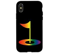 Drapeau de Golf Arc-en-Ciel LGBTQ Pride Sports Design Golf Tee Drapeau Coque pour iPhone X/XS