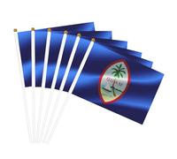 Drapeau de Guam, drapeau sportif, résistant aux intempéries, pour terrasse extérieure, ne se décolore pas, thème des fêtes, drapeaux patriotiques américains, bâton à main