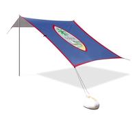 Drapeau de Guam Tente de plage UPF50 imperméable avec poteaux robustes, sacs de sable et pelle pour jardin, prairie, parc