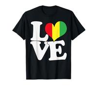 Drapeau de Guinée en Forme de cœur avec Inscription « I Love Guinée » T-Shirt