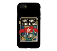 Drapeau de Hong Kong Skyline Vintage Voyage Art Coque pour iPhone SE (2020) / 7/8