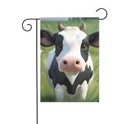 Drapeau de jardin 12 x 18 po - Qualité supérieure, élé et durable pour toutes les saisons. Imprimés de petites vaches mignonnes